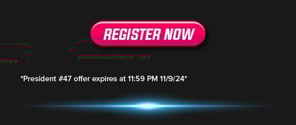  Because you’re doing civic duty by voting for President #47, we’re offering you $47 AmericaFest general admission passes! Register Now!