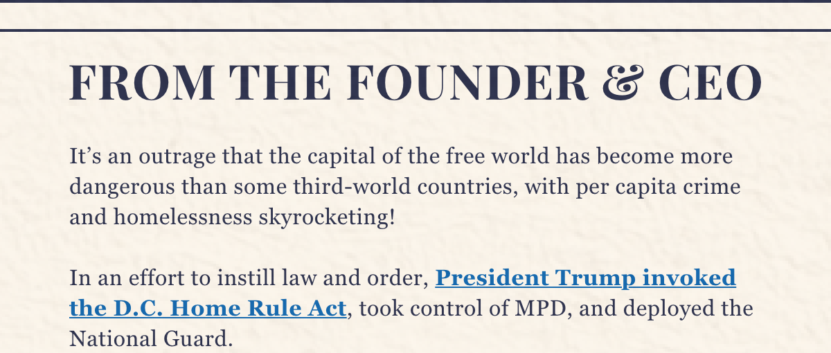 Its an Outrage that the capital of the free world has become more dangerous than some third-world countries. 